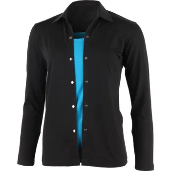 Dámská košile AMANDA 100% MERINO dámská košile - Černá 9090 / L / Černá