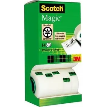 Lepicí páska Páska Scotch Magic, zvýhodněná sada, 19 mm x 33 m, 14 rolek/balení