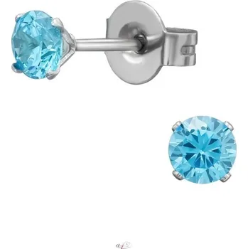 Náušnice Prosperk Náušnice ocelové modré zirkony S3198