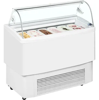 ISA TEFCOLD FIJI 6 – Zmrzlinová vitrína, ventilované chlazení, na 6+6x 5 l vaničky, bílá