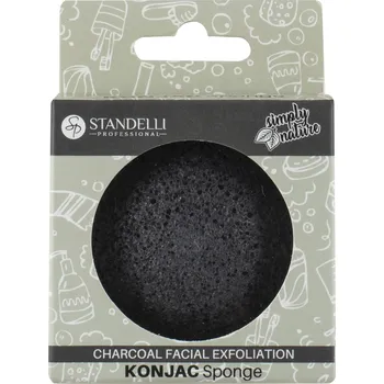 Vlhčený ubrousek Standelli Professional Simply nature Odličovací houbička Konjac s aktivním uhlím