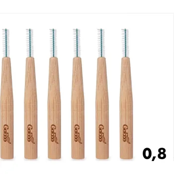 Zubní kartáček GoEco® BAMBOO | mezizubní kartáčky 0,8 mm | 6 ks | z bambusu Dedra