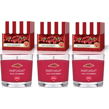 Svíčka WILD CRANBERRY | sada 3 votivních svíček | PARFUMIA® | 3×55 ml Dedra