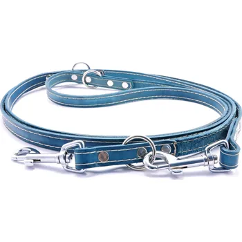 Vodítko pro psa Tamer Kožené vodítko STUBBY | Přepínací | tyrkysové Šířka: 14 mm