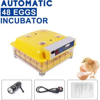 Umělá líheň AUTOMATICKÝ INKUBÁTOR 48 vajec - Líheň (Určeno až pro 48 vajec Teplotní rozsah: 25-39,5 °C Pro kultivaci drůbežích vajec, např. slepičích vajec Křepelčí vejce, kachní vejce nebo dokonce vejce plazů Plně automatický systém otáčení se zpětným náklonem)