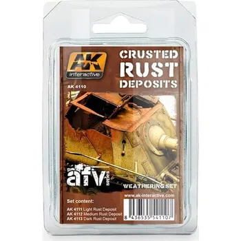 Speciální výtvarná barva AK Interactive AK Weathering SET AK4110 CRUSTED RUST DEPOSITS (3x35ml)