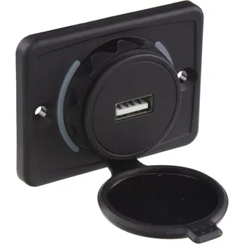 Elektrická zásuvka 1x USB 2,4A zásuvka 12/24V, montáž na povrch 34661.1