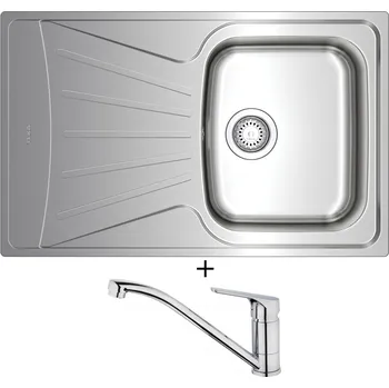 Nerezový dřez SET Teka STARBRIGHT 45 E-XN 1B 1D X nerez + Teka MTP 913 CR chrom