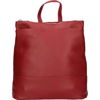 Městský batoh Dámský kožený batoh Italia Duponte - tmavě červená