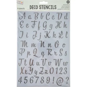 kreativní sada Šablony A4 - abeceda, 4 ks