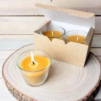 Svíčka VP Ještěd Svíčky z včelího vosku ve skle 2 ks v dárkovém balení