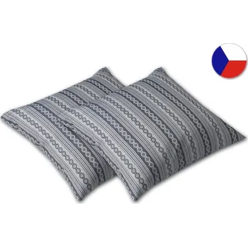 Dekorativní polštářek Damaškový dekorační polštářek 40x40 EXCELLENT GEON Řetízková poezie tmavě modrošedá