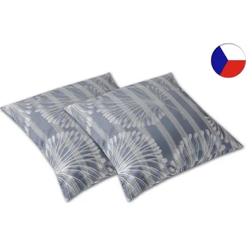 Dekorativní polštářek Damaškový dekorační polštářek 40x40 EXCELLENT ORNELLA Tanec listů modrošedý