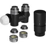 ISAN O39SWCL143 Termostatická sada ventilů pro rohové středové připojení, sada č.143L, levá, černá mat