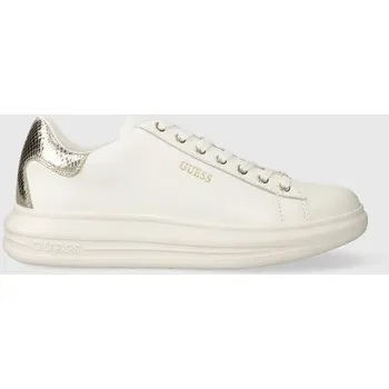Dámské tenisky Kožené tenisky Guess VIBO bílá barva, FL8VIB LEA12 FL8VIB.LEA12.WHIGO 00X, EUR 40