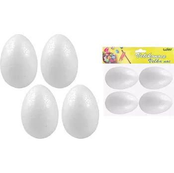 Velikonoční dekorace Wiky Vajíčko dekorační polystyrénové 8 cm, 4ks