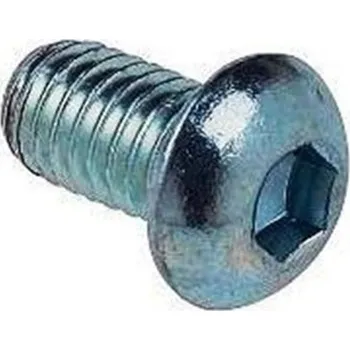 Šroub Šroub metrický M 8 x 60 mm, s půlkulatou hlavou a vnitřním šestihr, ISO 7380, ocel 10,9, zinek bílý, (100ks)