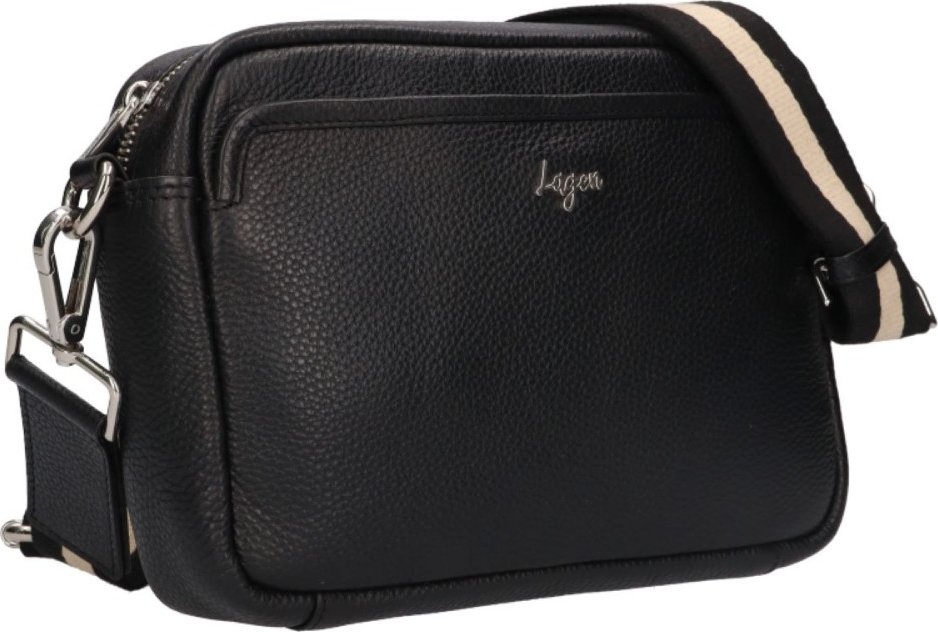 LAGEN | Dámská kožená kabelka LAGEN 816 černá | allBAGS.cz