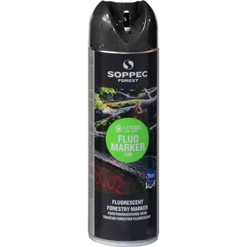 Značkovací sprej SOPPEC Fluo Marker, 500ml, černý