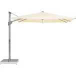 Glatz Boční slunečník Fortano, Glatz, obdélníkový 400x300 cm (4x3 m), rám antracitový (anthracite), potah polyester 220 g/m2, barva natur (150)