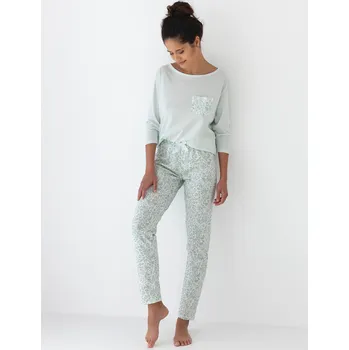 Dámské pyžamo Mintové pyžamo Sensis Flora 3/4 S-XL Velikost: M
