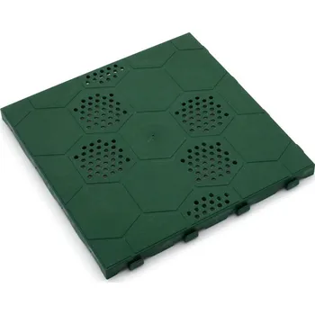 Venkovní dlažba Zelená plastová terasová dlažba Linea Easy - 39 x 39 x 2,65 cm (80070015) FLOMAT