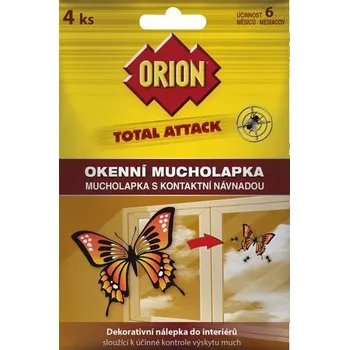 Přípravek proti hmyzu Mucholapka okenní dekorativní 4 ks ORION TOTAL ATTACK