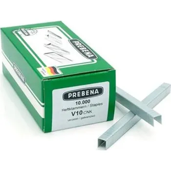 Průmyslová sponka Prebena V-10 CNK - Spony do sponkovačky výška 10 mm šíře 9,0 mm (bal. 10 000ks)