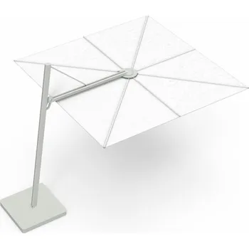 Slunečník Umbrosa Boční slunečník Versa UX Architecture, Umbrosa, čtvercový 300x300 cm, rám hliník barva Papyrus white (RAL 9018), potah Colorum akryl 260 g/m2 barva Marble, bez stojanu
