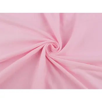 Úplet bavlněný jednobarevný oboulící METRÁŽ - 2 růžová sv.