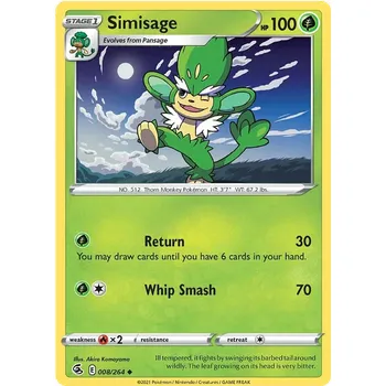 Sběratelská karetní hra Pokémon TCG Simisage 008/264