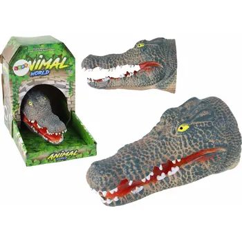 Modelovací hmota LEAN Toys Krokodýl Ruční loutka Šedá