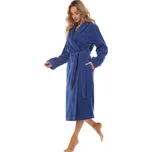 Dámský luxusní župan L&L Basic Long 2408 M-2XL Velikost: 2XL, Barva: Modrá