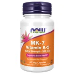 NOW MK-7 Vitamin K2, 300 mcg, Extra silný, 60 rostlinných kapslí Doplněk stravy