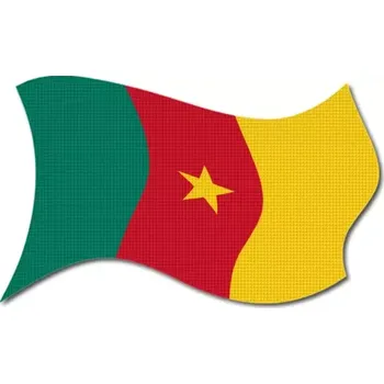 Vlajka Pelisport Kamerunská vlajka vlající tištěná