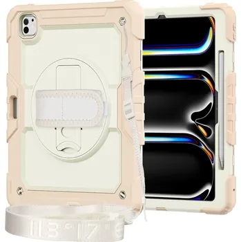 Příslušenství pro tablet VSECHNONAMOBIL 81766 SOLID 360 Odolný obal pro Apple iPad Pro 13 2024 / M5 2025 béžový-růžový