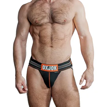 Pánské erotické prádlo Oxballs OXJOK SLINGJOCK Upthrust Slider Jock Black Iron Velikost L