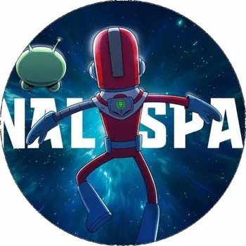 Jedlá dekorace na dort Jedlý papír Final Space logo 19,5 cm