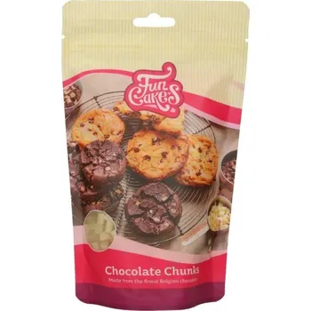 Čokoláda Čokoládové kousky Chunks 350g bílá čokoláda - FunCakes