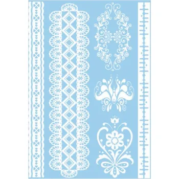 Odstranitelné tetování Tetování na tělo bílá krajka č.04