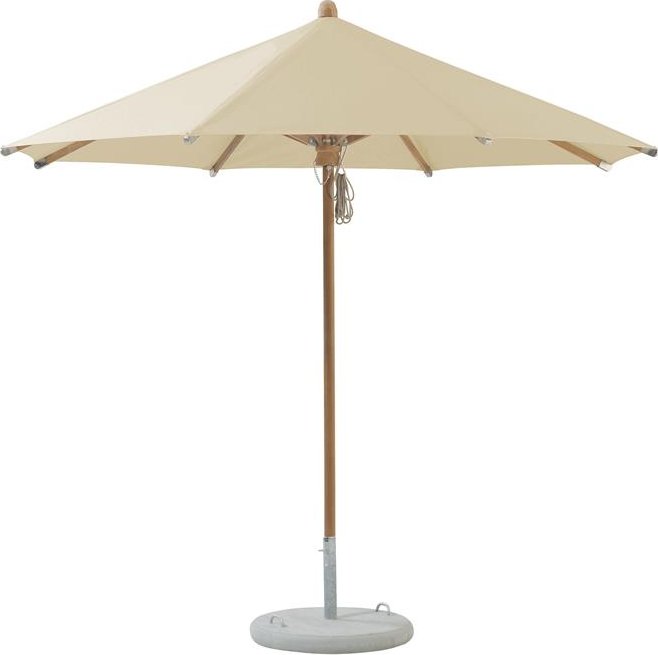 Glatz Teakový slunečník Teakwood, Glatz, kulatý 300 cm (3 m), rám teakové dřevo, potah akryl 300 g/m2 barva dle vzorníku