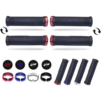 Řídítka RUKOJEŤ PROGRIP PG995 ATV / JET SKI MTB (22+22MM, DÉLKA 130MM) ČERNÁ S MODRÝM ZÁMKEM (995-356)