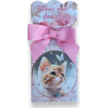 Koupelová kosmetika Soap Mýdlo balené s mašlí 90g - Máme rádi kočičky