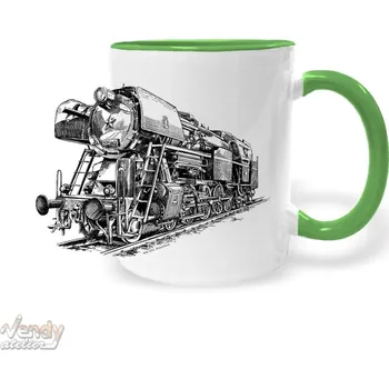 Hrnek - Parní lokomotiva 464.202 „Rosnička“ Barva: Zelená