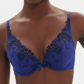 Podprsenka Simone Pérèle - Wish podprsenka triangle push-up vyztužená electric blue 75D 12B347