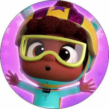 Jedlá dekorace na dort Jedlý papír Abby Hatcher v lyžařských brýlích 19,5 cm