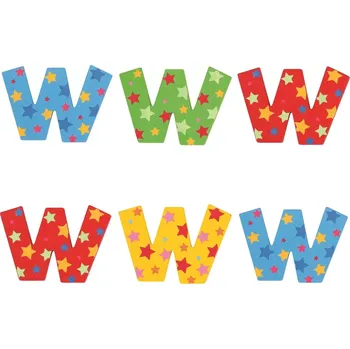Dřevěná hračka Bigjigs Toys hvězdičkové písmenko W