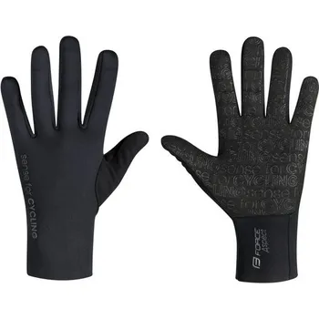 Cyklistické rukavice FORCE Podzimní/zimní rukavice FORCE ASPECT neopren, černé - XXL