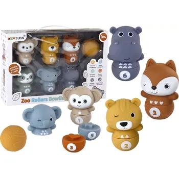 Hračka pro nejmenší bowling se zvířátky pro batolata – interaktivní zábava s míčkem