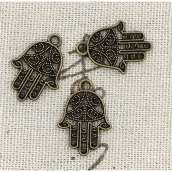 Ozdoba do vlasů Ruka Fatimy, hamsa přívěšek - více barev Stříbrná